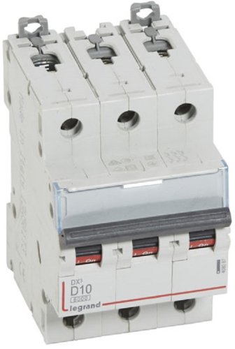 Выключатель автоматический Legrand DX3-E 6000 3п 10А D 10кА картинка